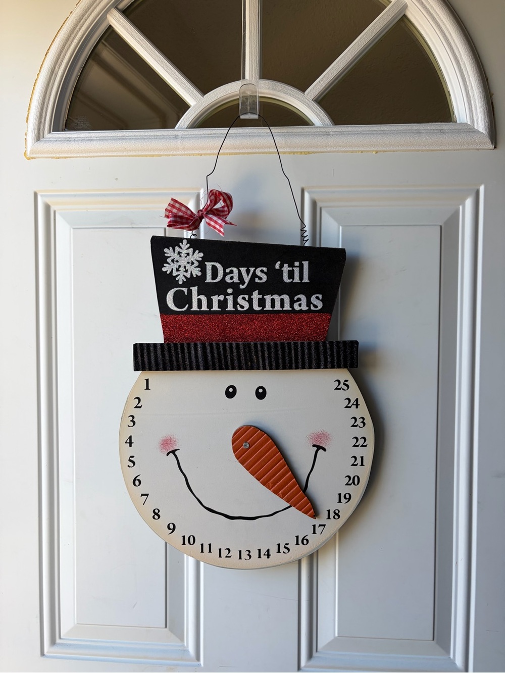 GANZ Snowman “Countdown to Christmas Wall”Hanger Sign.